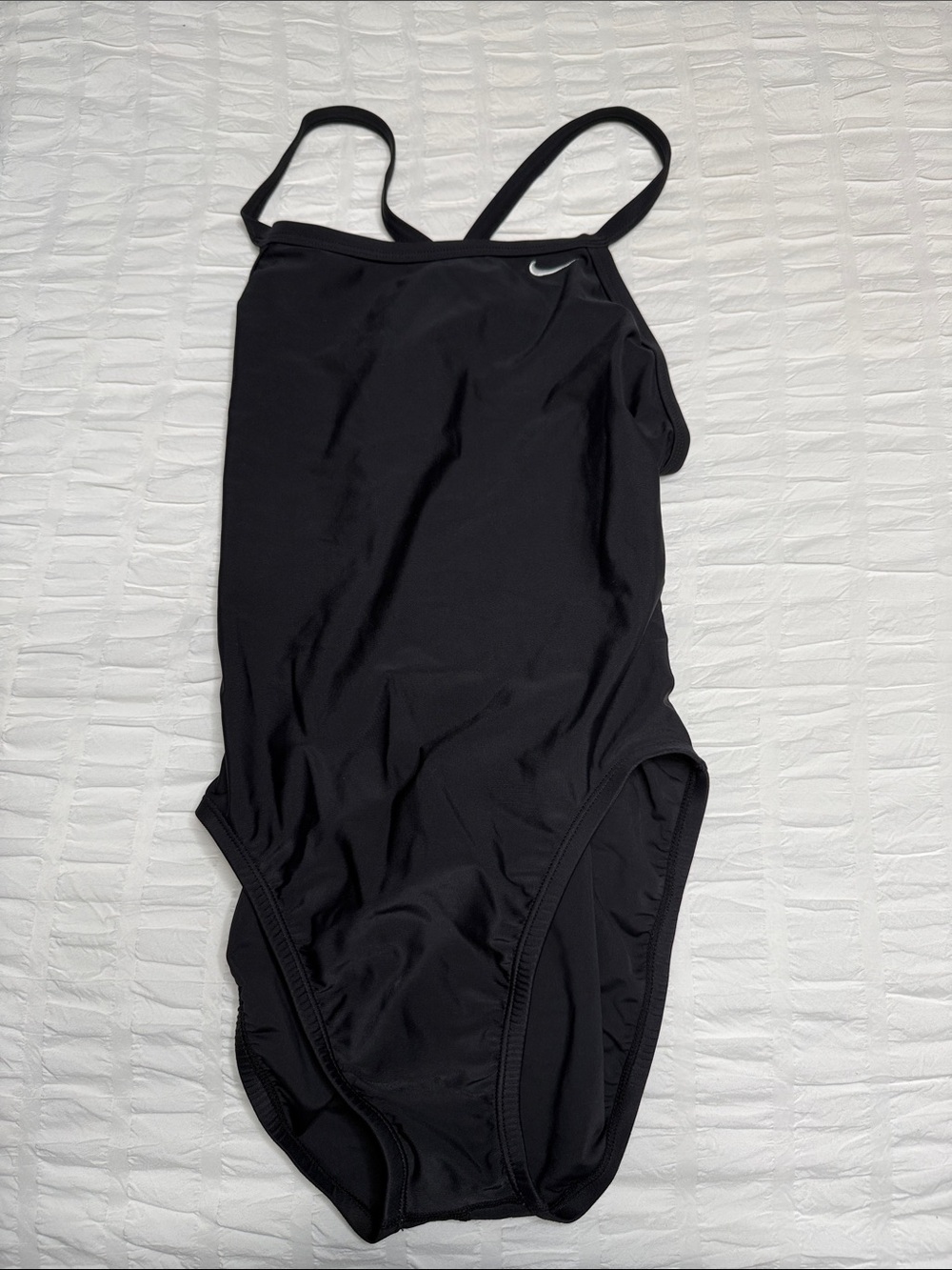 Nike Black Slim-Strap One-Piece Swim Suit